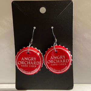 Angry Orchard Hard Cider dangle earrings